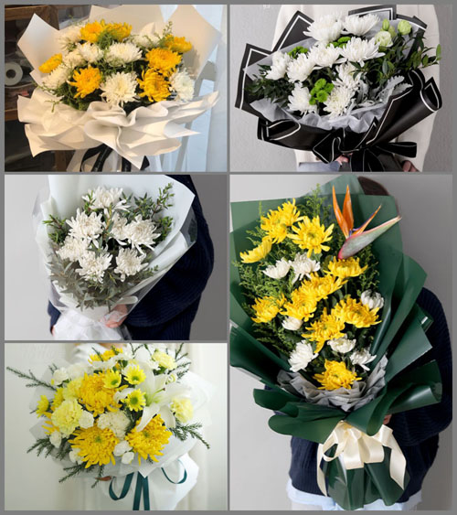 山东莱芜莱城区高庄街道井峪村白事花束代送